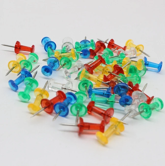 Assorted Making Thumb Tacks Multicolor Plastic Tacks Push Pins Cork Board Office School Stationery Supplies 100/200/300 Pcs
