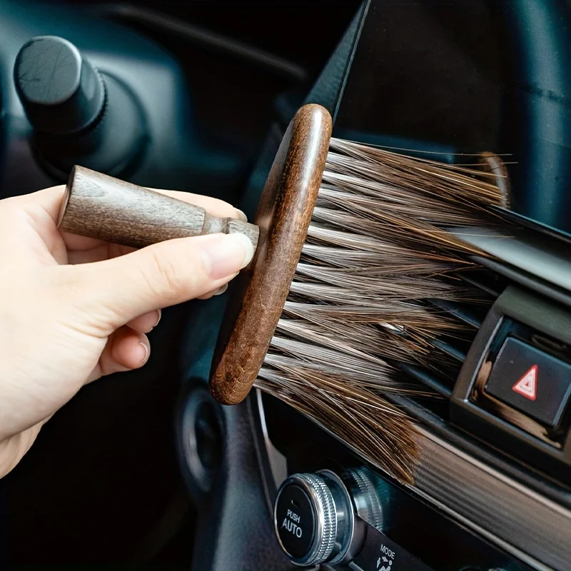 Walnut Wood Coffee Grinder Cleaning Brush - Soft Bristle, Multi-Use thumbnail 4