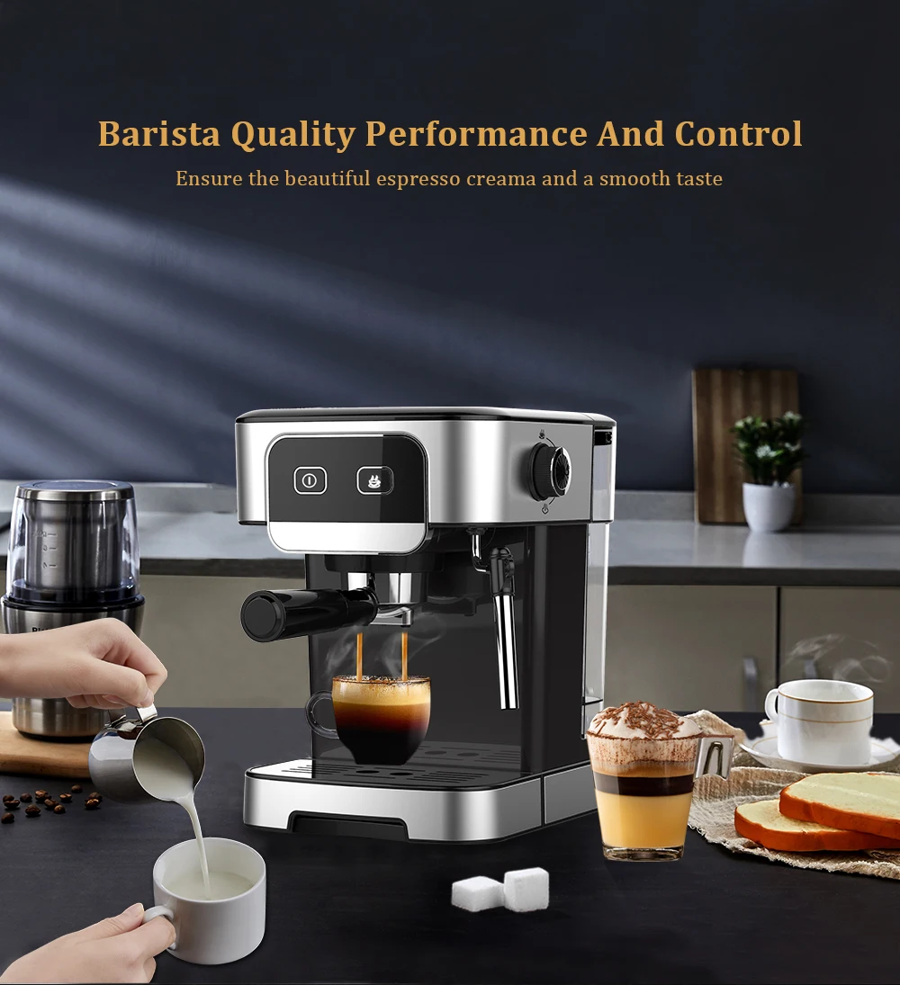 BioloMix 20 Bar Espresso Coffee Machine Instant Preheat Coffee Maker
