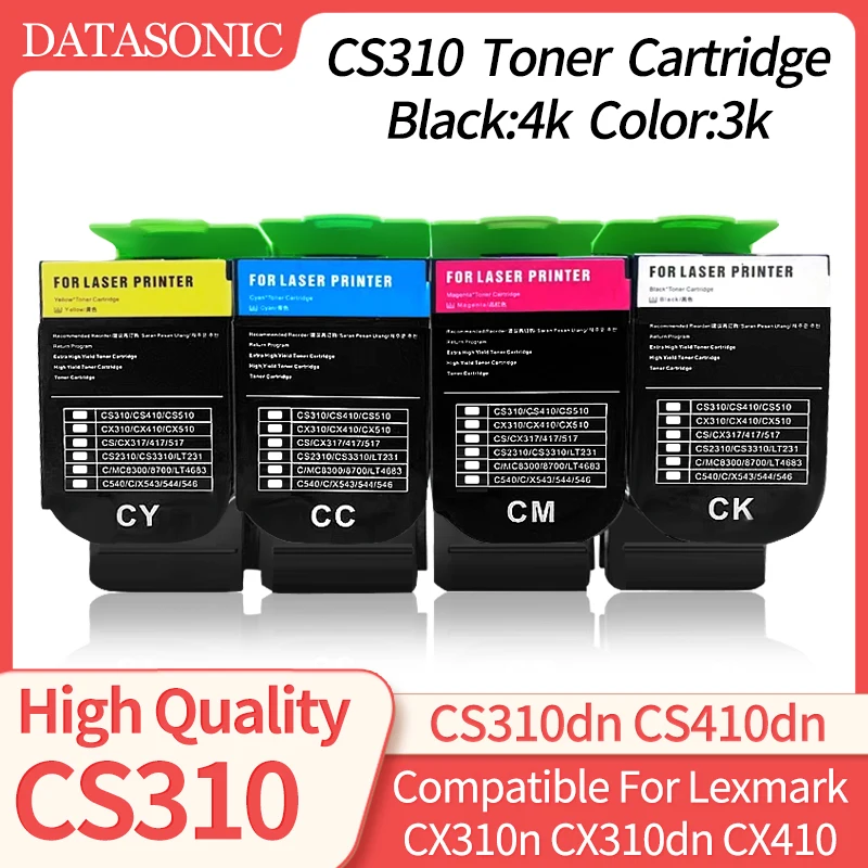 Printer Pro ™ Compatible Lexmark 70C1HK0 Black Toner Cartridge Lexmark Printer Cs310 Cs410 Cs510