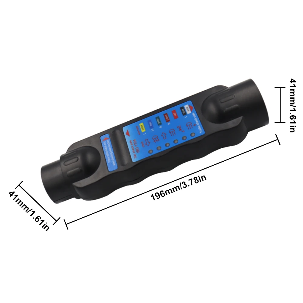 RV Connector Tester Plug Tool 12V Socket Connection Adapter 7-Pin Wiring Circuit Light Test Tool for Car Truck Towing