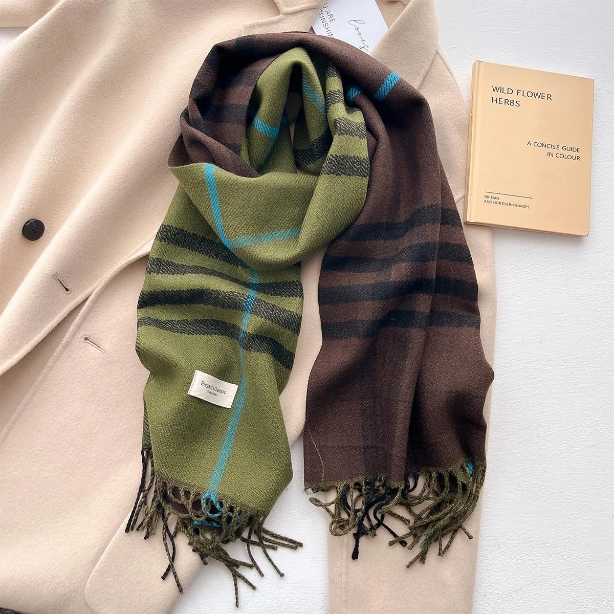 Autumn Winter Men Women Warm Scarf Double Sided Imitation Cashmere Shawl Thick Wrap Student Scarves Bufanda Echarpe Blanket