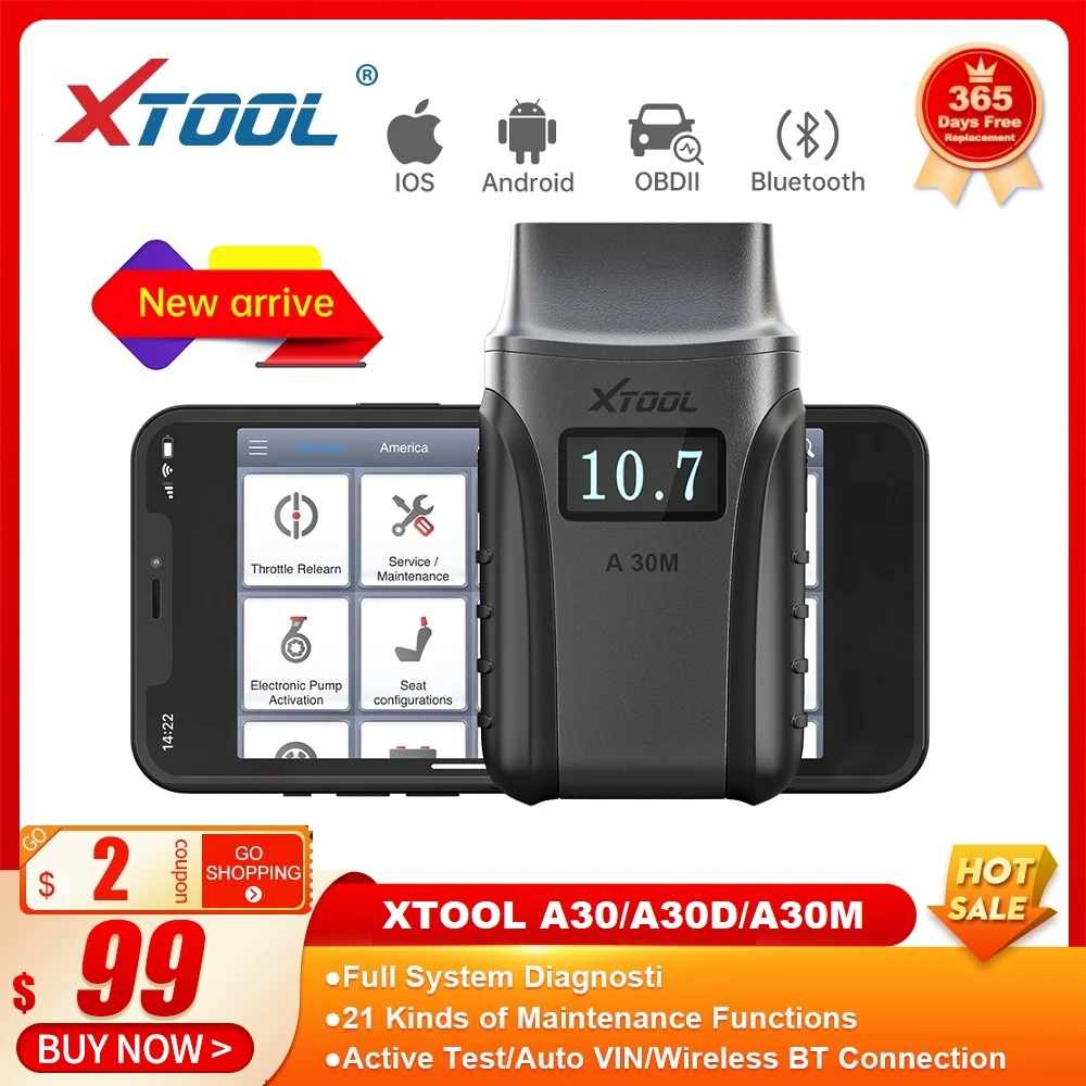 Xtool A30 A30m Obd2 Car Diagnostic Tool For Andriod/ios Car Code Reader