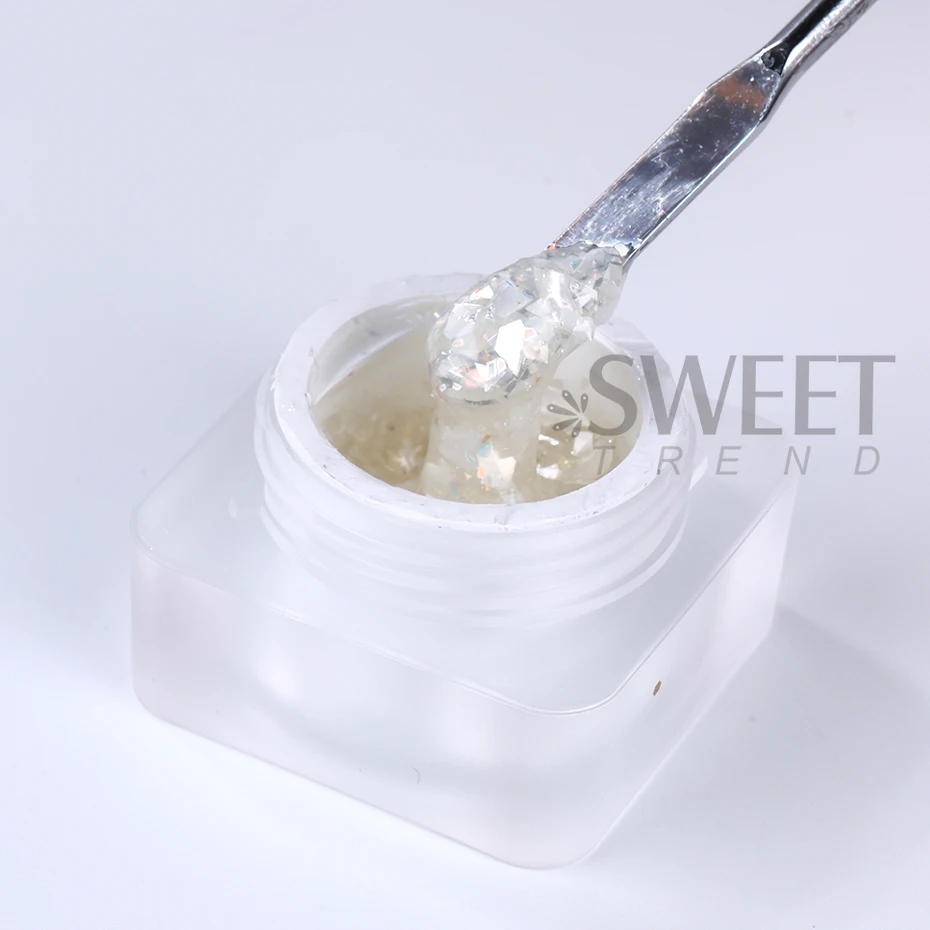 5ml Shimmer Shell Mermaid Nail Gel Polish Sparkling White UV LED Varnishes Shiny Soak Off Lacquer Broken Mica Gel Manicure Decor 6