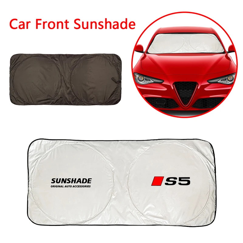 Car Sun Heat Protection For Audi S1 S2 S3 S4 S5 S6 S7 S8 Car Front Windshield Sun Shade Cover Styling For Audi Accessories