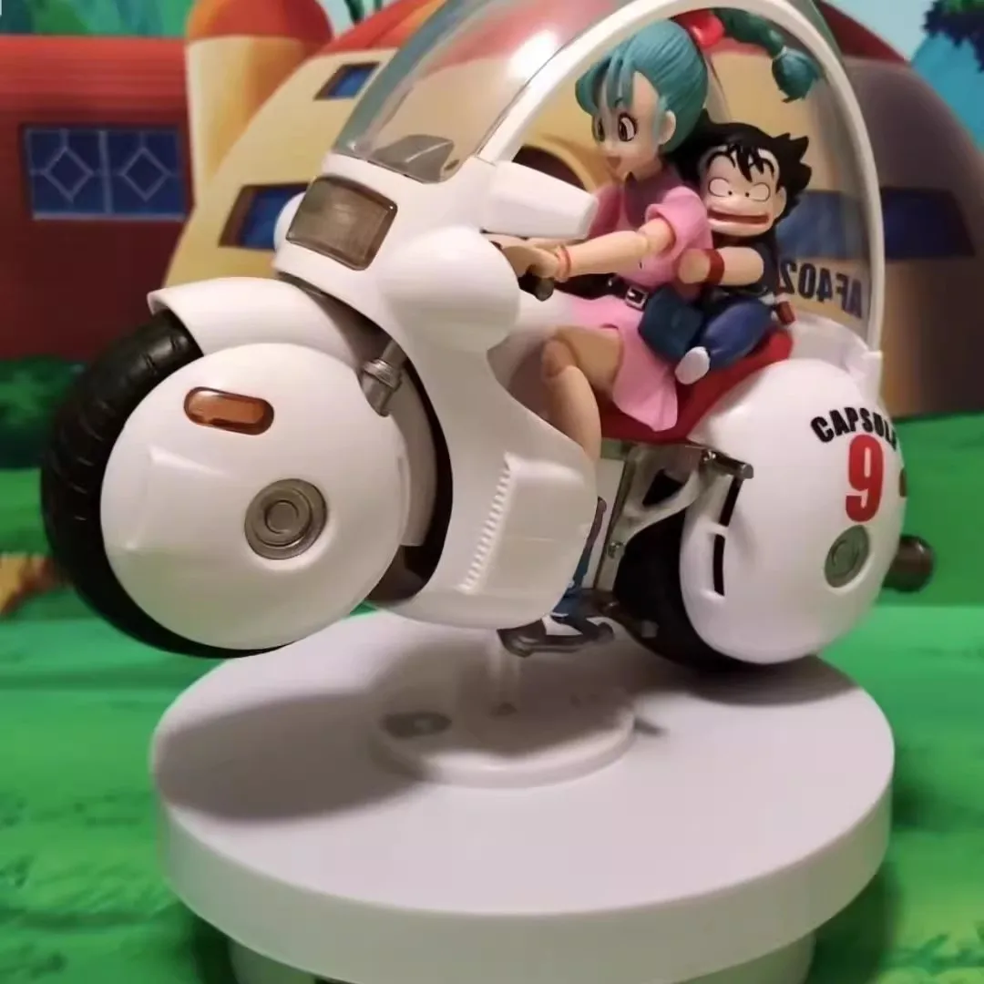 

Dragon Ball Motorbike Girl Bulma Goku Suit Black Hole Pvc Model Shf Action Figures Collection Cute Mini Model Ornament Toy Gift