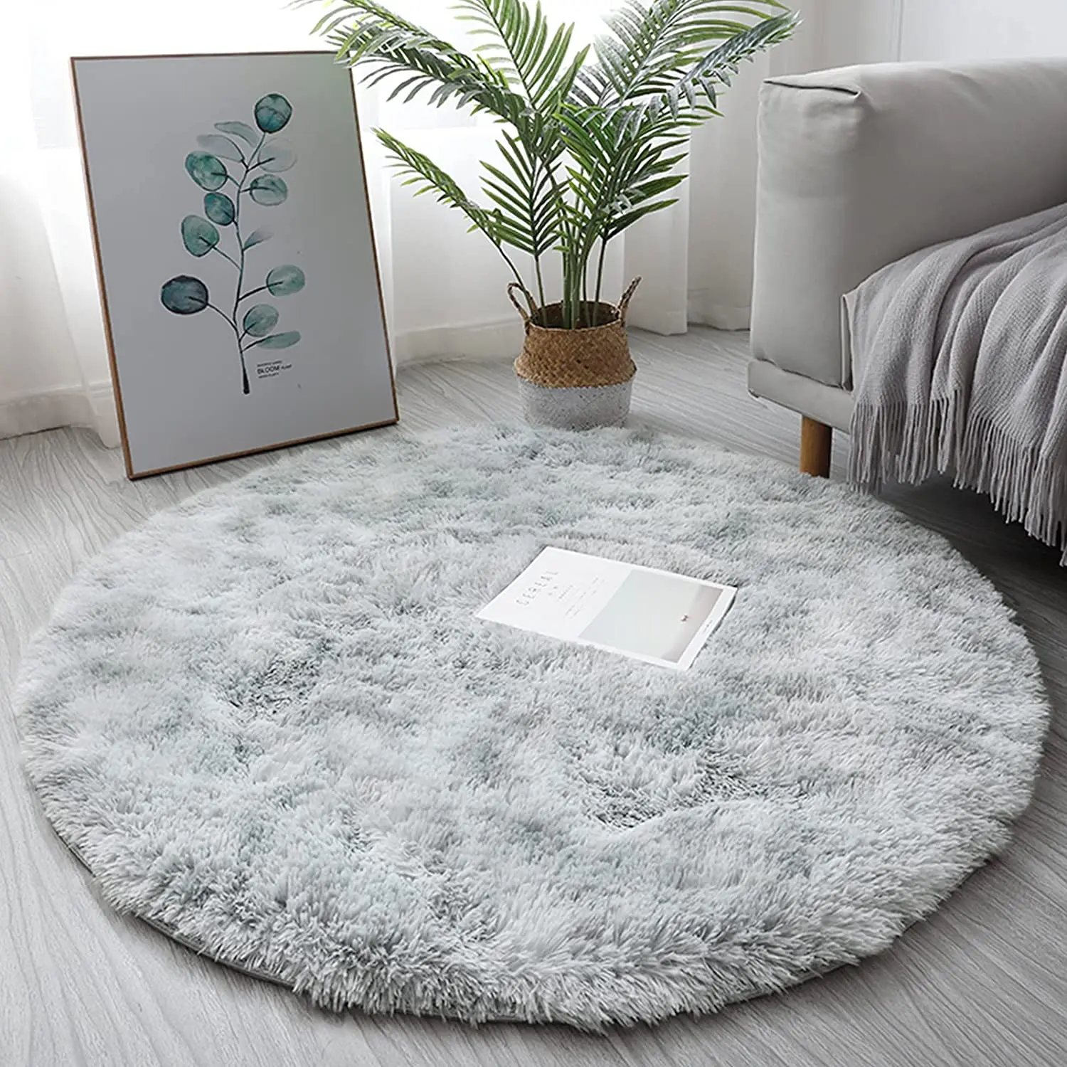 Tapis rond chaud et épais de noël, pour Salon, doux, décoration de maison, chambre d'enfant, peluche, pour Salon