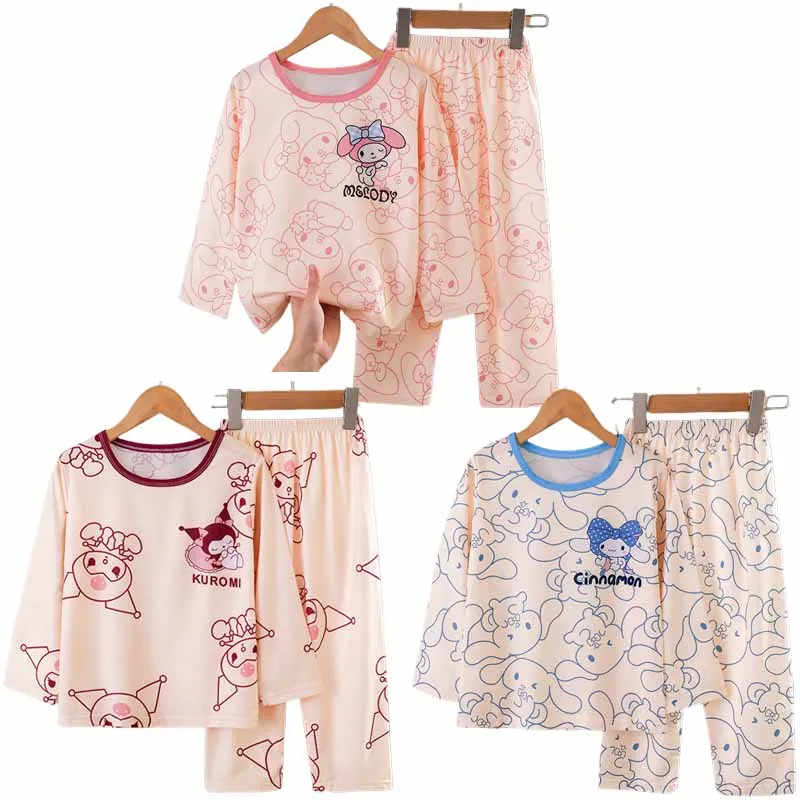 

Sanrios Pochacco Cinnamoroll Kuromi My Melody HelloKittys Anime Cute Children Boys Girls Long Sleeve Pants Pajamas Home Clothing