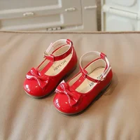 Girl Leather Shoes Spring New Korean Princess Shoe Fashion Simple Baby Shoes Soft Sole Baby Walking Shoe Kids Shoe Zapatos Niña 1