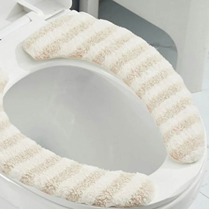 Self-adhesive Adsorption Toilet Universal Seat Cover Toilet Sticky Seat Cushion Washable Insulation Cover 1Pair toilet seat cover