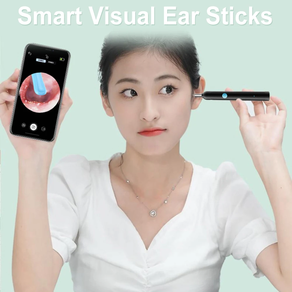 Metal Ear Cleaner Set with Camera and Rechargeable Endoscope