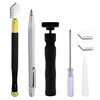 1/6Pcs Glass Knife Set Knife Head Oil Injection Type Diamond Roller Glass Knife Marking Pen Kit For Diamond Glass Tile Cutter 1