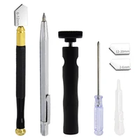 1/6Pcs Glass Knife Set Knife Head Oil Injection Type Diamond Roller Glass Knife Marking Pen Kit For Diamond Glass Tile Cutter 1