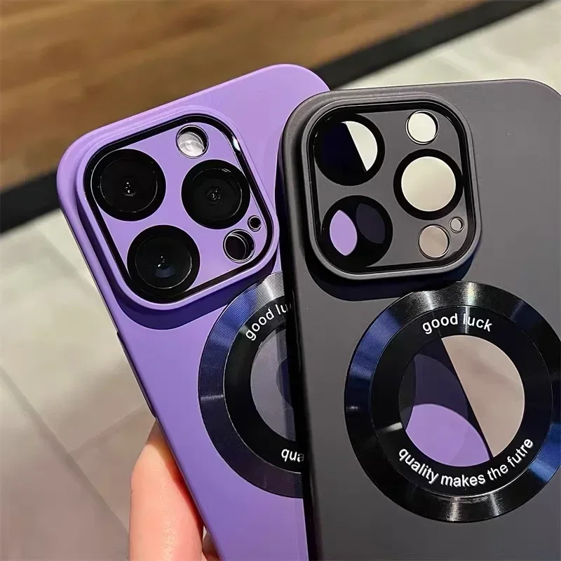 Magsafe Magnetic Case iPhone 16 15 14 13 12 11 Pro Max Cover iPhone 15 Pro Camera Film iphone case