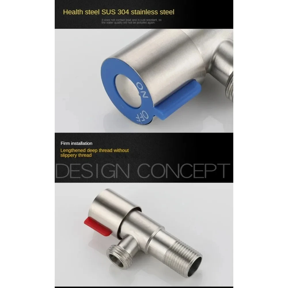 Bathroom Basin Sink Faucets Taps Angle Stop Valve Brass Black Finish G1/2" Shut Off Valve Bathroom Toilet Bidet Shower Water Tap