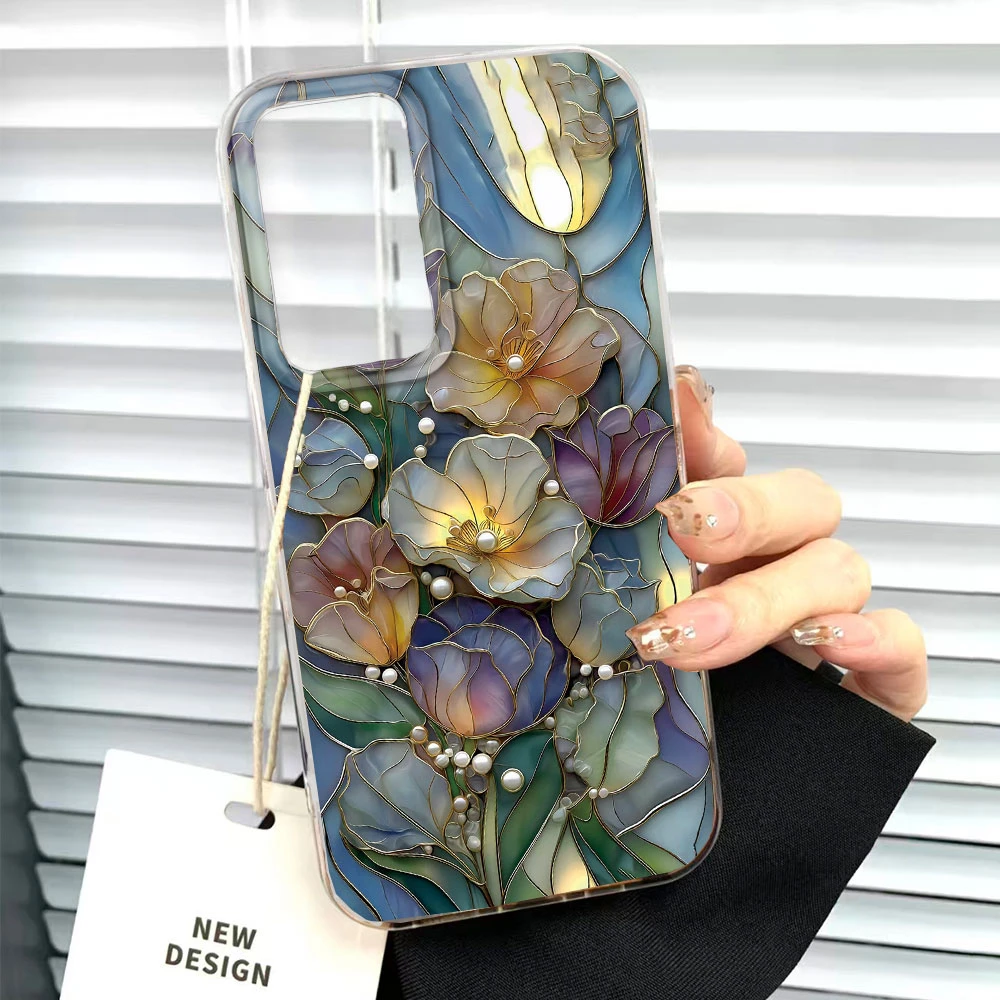 Aesthetic Vintage Purple Flower Carnation Couple Phone Case