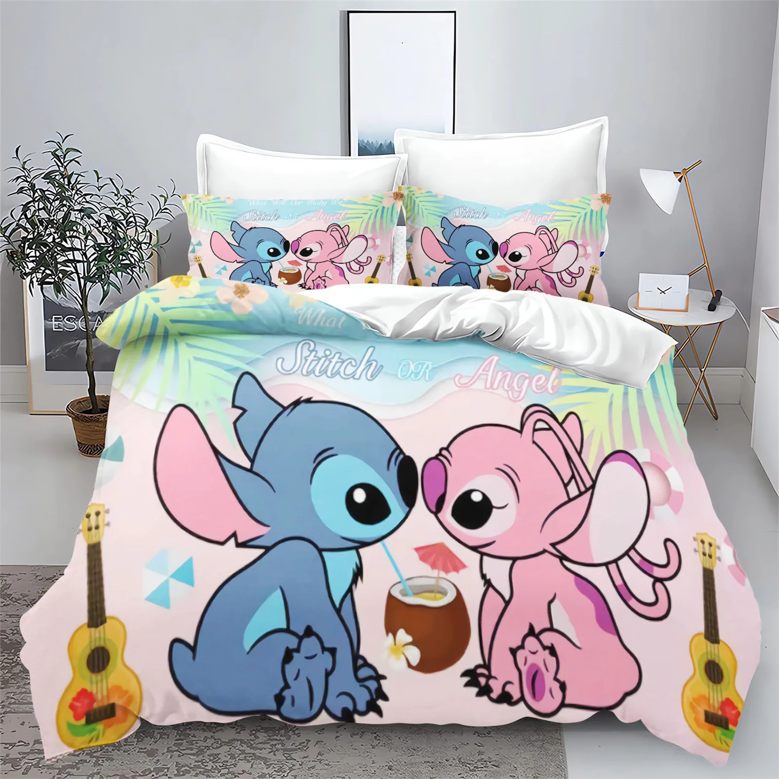 Description Picture 6 of itemStitch Duvet Set Bedding King Size Luxury Cover 3-Piece 1 Quilt Children 100% Polyester