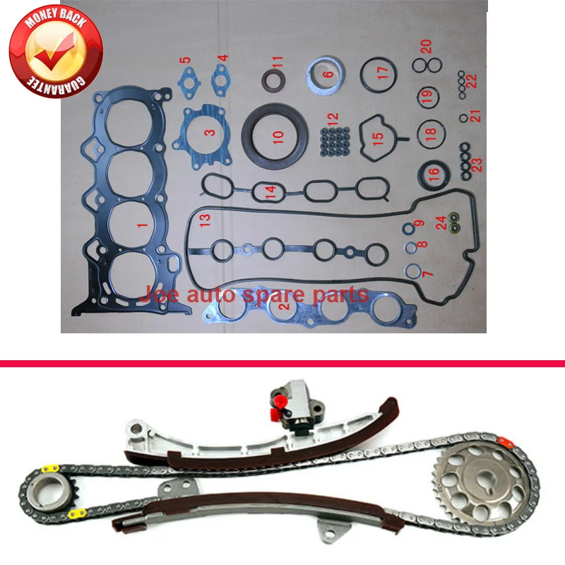 2Nz 2Nzfe Kit Completo Completo Di Guarnizioni Kit Kit Catena Distribuzione Distribuzione Per Toyota Echo/Yaris Verso/Altis Berlina 1.3 L 1299Cc