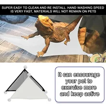 

Free shipping Hammock recliner with suction cup for reptile lizard gecko to climb triangle net