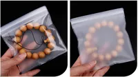 50pcs Soft Resealable Plastic Zip Lock EVA Bag Thick Antioxidant Matte Jewelry Phone Beads Cosmetics Rings Gift Frosted Pouches 2