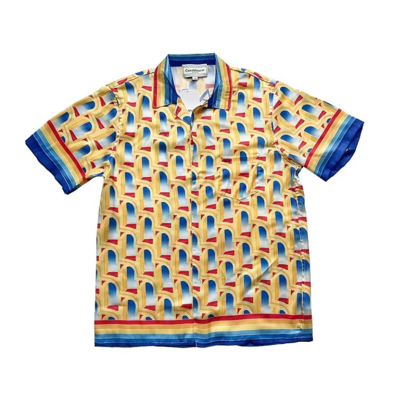 

Top Version Dream Of Door Print Casablanca T Shirt Men Women EU Size Cool Fabric Casablanca Top Tees Hip Hop