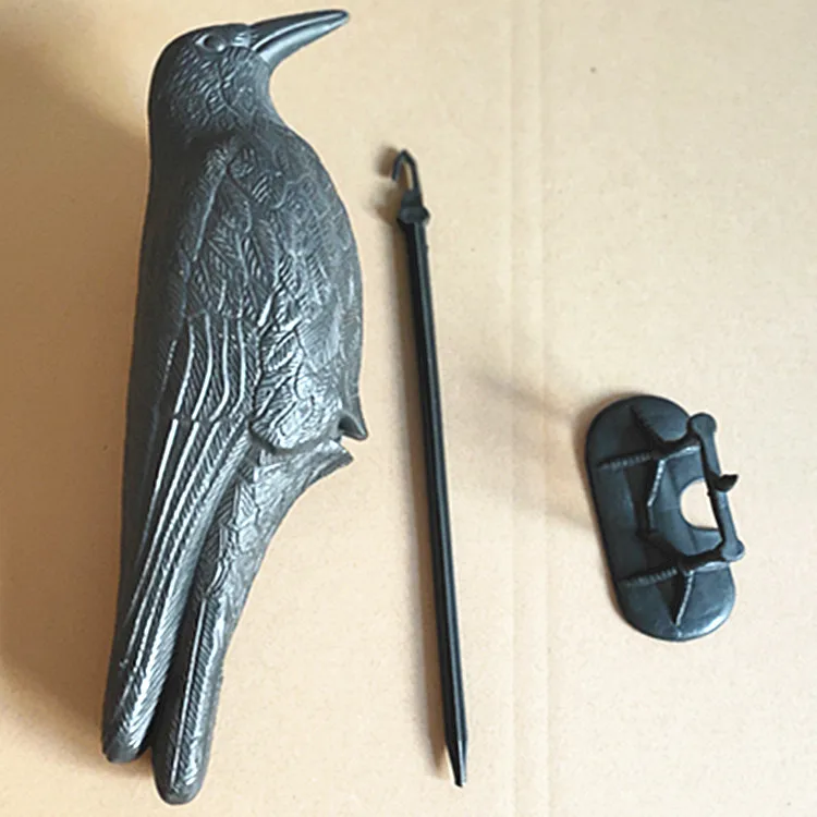 Decoracion Jardin ExteriorSimulation Black Crow Raven Bird Repellent Pest Control Pigeon Repellent Garden Decoration Outdoor