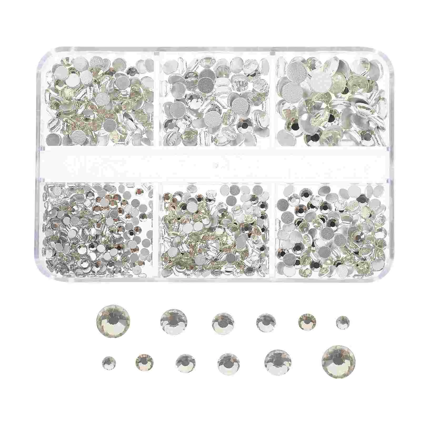 

1 Box Nail Charms DIY Flatback Rhinestones Nail Ornaments Manicure Decorations