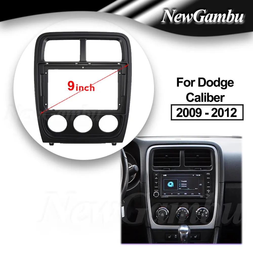 

9 Inch Car Radio Installation DVD GPS Mp5 ABS PC Plastic Fascia Dashboard Plane Frame For Dodge Caliber 2009 - 2012