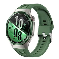 Premium Silicone Sports Band - 22mm Watch Strap Bracelet Accessory for GT7 Pro - GT6 Pro 46mm (Green)