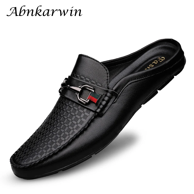 Zapatos de lujo de diseñador de marca para hombre, mocasines planos de piel informales para finos y estrechos, de verano| | - AliExpress