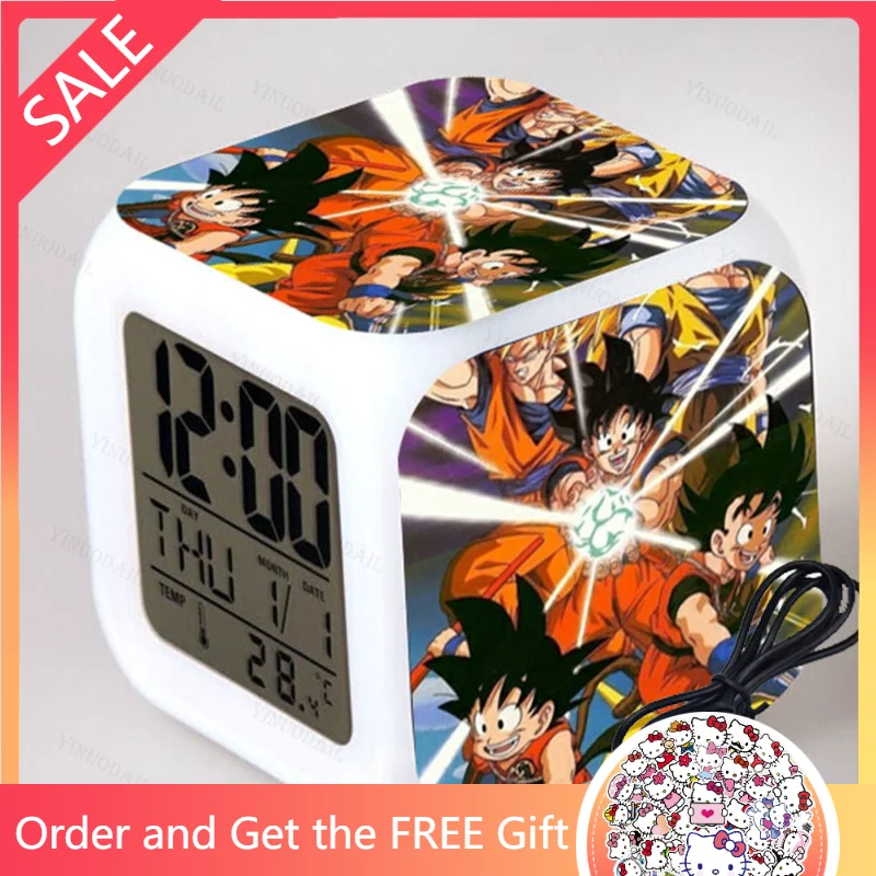 Anime Ball Super Saiyan Sveglie Black Goku Zamasu Broli Trunks Vegeta Gohan Goten Orologio Digitale Figure Giocattoli Bambola