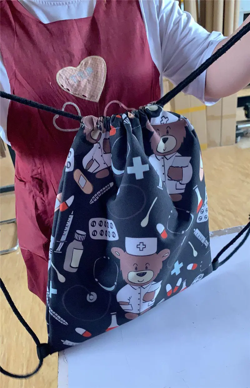 Tangled Rapunzel Princess Drawstring Boy Girl Bags Women Large Capacity Shopping Bag Teenager Casual Backpack Travel Bags 2