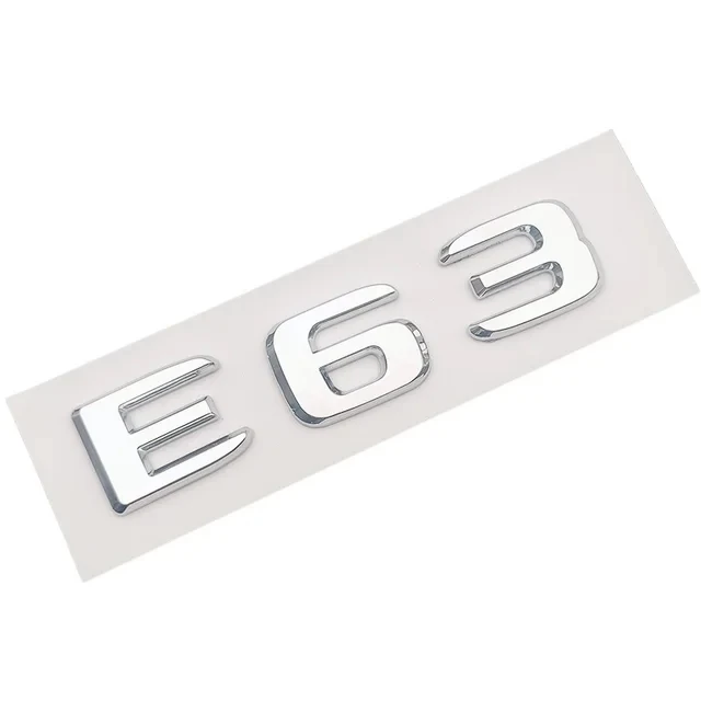 3D ABS Chrome Black E63 S Logo E63S Emblem Letters Sticker Car Trunk Badge For E63S Accessories
