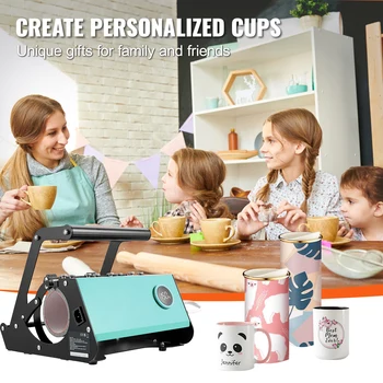 SucceBuy 11-30oz Mug Heat Press Green/Pink Tumbler Heat Press Machine Sublimation Transfer Straight Skinny Tumblers Heat Press 6