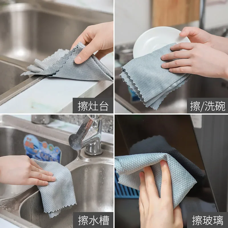Dishwashing Kitchen Towel Cleaning Cloth for Window Glass Car Floor Rags Bowl Dish Ceramic Tile Wipe Duster Home Cleaning Tools