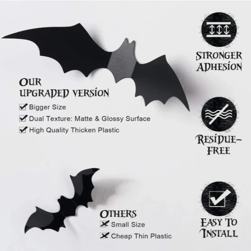 Black Removable Wall Stickers Decorative Decals for Home Window