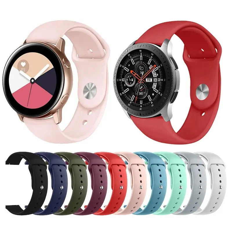 Newest 20mm 22mm Silicone Band for Samsung Galaxy Watch Active 2 Active