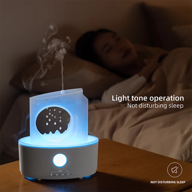 Rain Clouds Aroma Diffuser Air Humidifier Remote Control Ultrasonic Fragrance Atomizer with LED Nightlight Zen Raindrop Diffuser 5