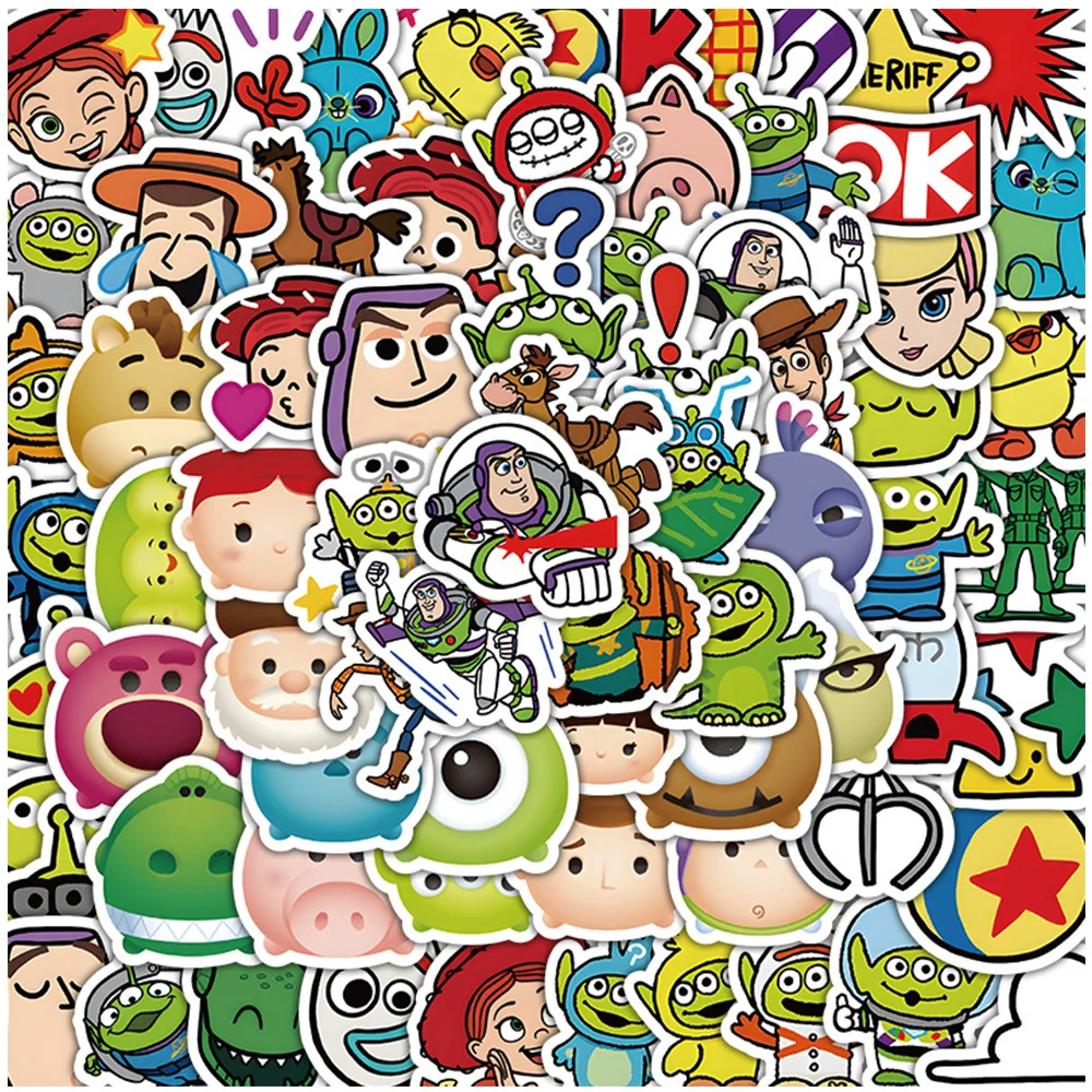 

10/30/60/120pcs Disney Cartoon Toy Story Stickers Decals Waterproof DIY Water Bottle Skateboard Phone Laptop Cute Kids Sticker