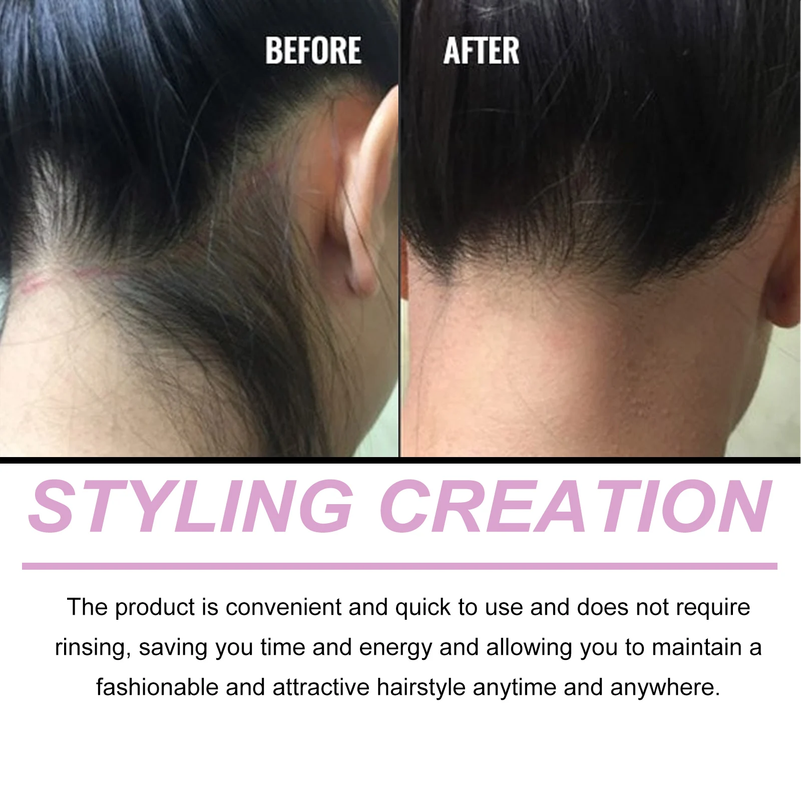 Fixed Hair Styling Spray Hair Gel Long Lasting Fragrance Baby Edge Control Smooth Frizzy Leave In Conditioning Spray