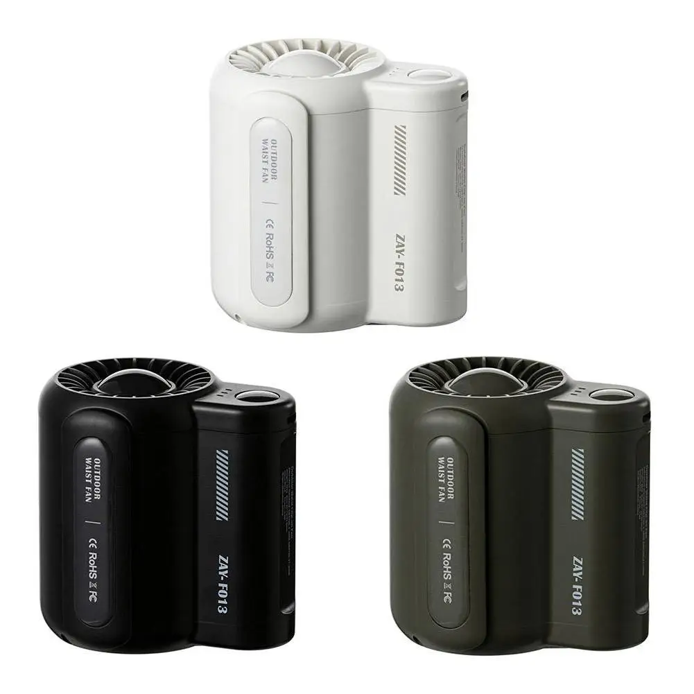 Mini Clip Fan Neck Waist Fan Air Cooling USB Rechargeable