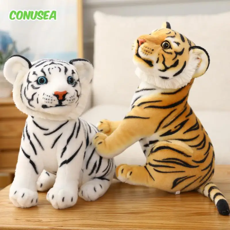 Kawaii Stuffed Toys Soft Plushies Simulated Tiger Doll Plush Toy Pillow Christmas Gift for Children Kids Room Decor Decorations christmas pillow covers 43 43cm christmas decorations pillows covers