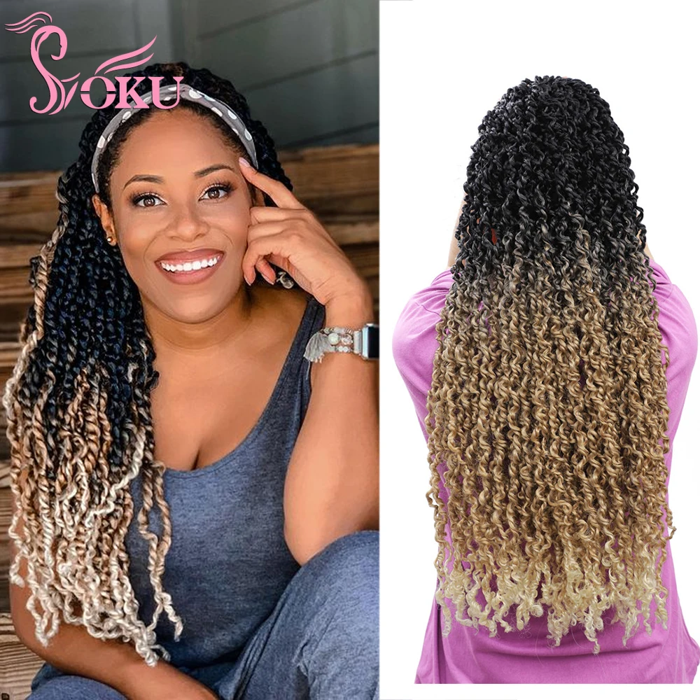 Majesty Twist Crochet Hair 26 Inches Ombre Braids Extension for Black Women  Curly Wavy Senegalese Passion Twists Braiding Hair