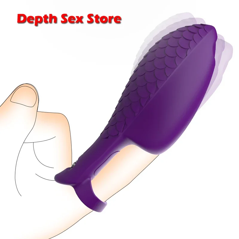 New Clitoris Stimulate Condoms Vibrating Women Vagina Sex Finger Sleeves G Spot Massager Sex Toy Couple Silicone Finger Extender