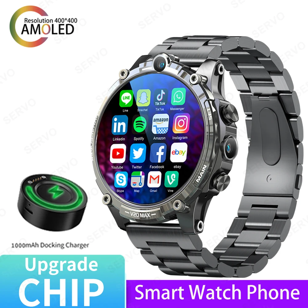 KOM1 PRO 4G Smart Watch Scheda SIM 4GB + 128GB Android 8.1 5MP