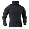 Combat Uniform Shirt Camouflage US Asian Size S-4XL Cargo Sport Tops Airsoft Paintball Tactical Men Camo Waterproof Shirts 2