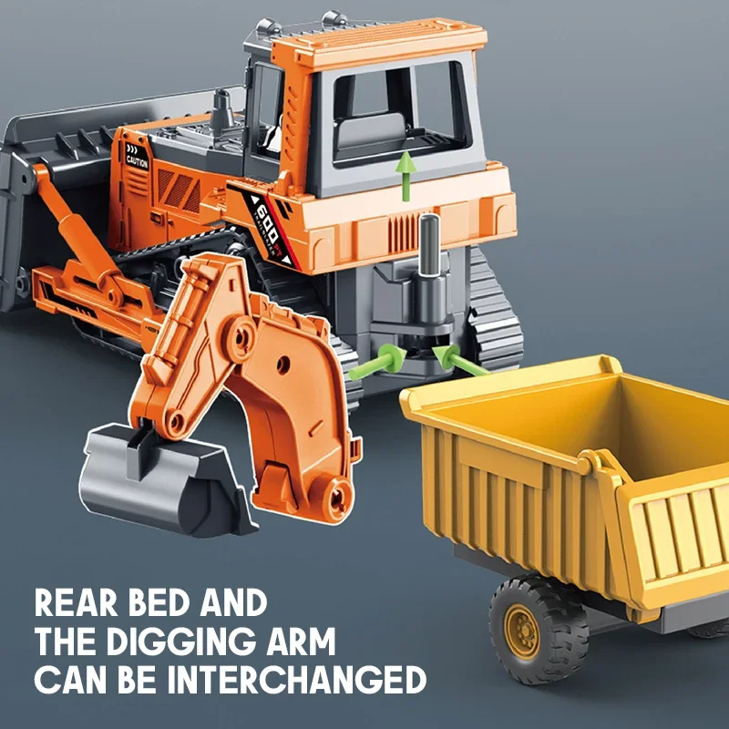 Eco Friendly ABS Plastic Bulldozer Model Toy for Kids