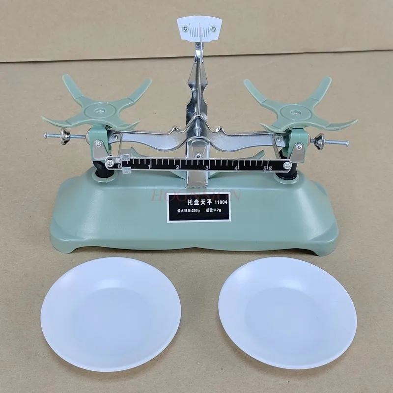 Physics Experimental Equipment Mechanical Tray Balance Scale with Weights 200g/0.2g
