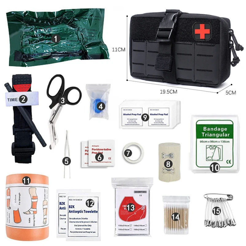 

Military IFAK First Aid Kit Bag Outdoor EDC Tool Pouch Hunting Medical Set Trauma Tourniquet Molle Bag Emergency Survival Gear