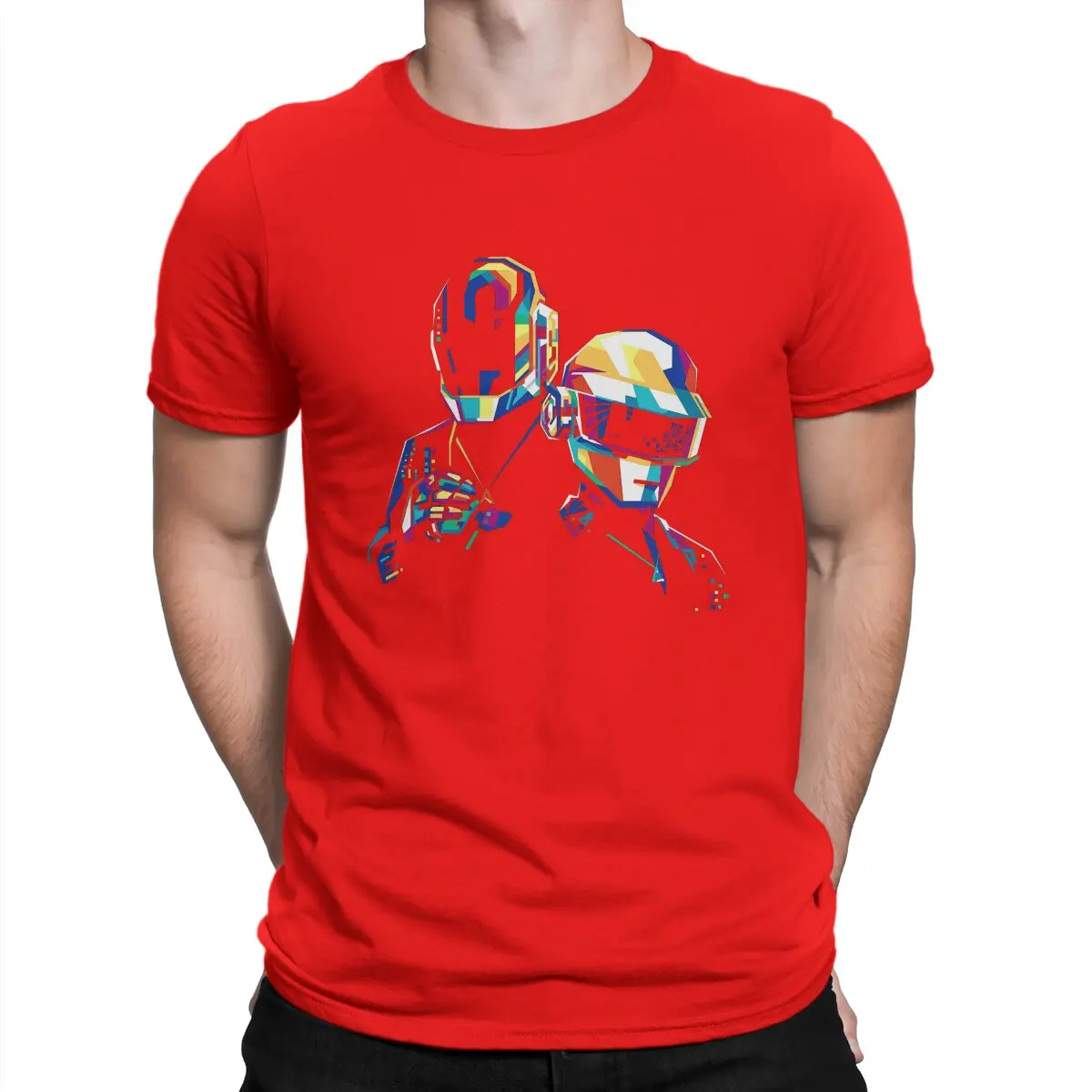 Camiseta colorida de Manuel de Homem Christo para hombre, banda de producción electrónica, cuello redondo, camiseta de algodón
